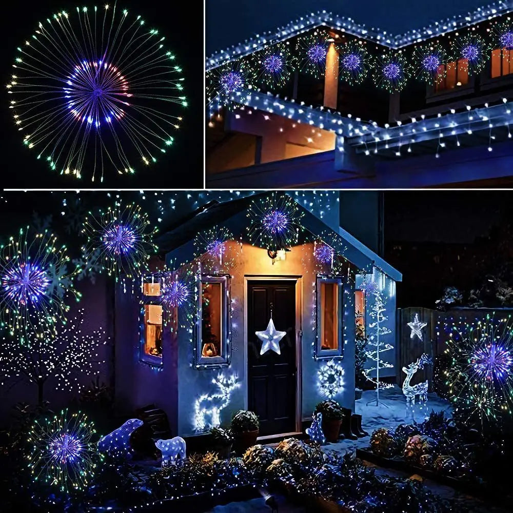 3/1pcs LED Solar Firework Lights Garden Decoration Fairy Lights