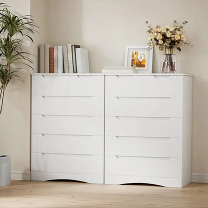 6 Drawer Dresser, Chest of Drawers  for Bedroom, Tall Dresser