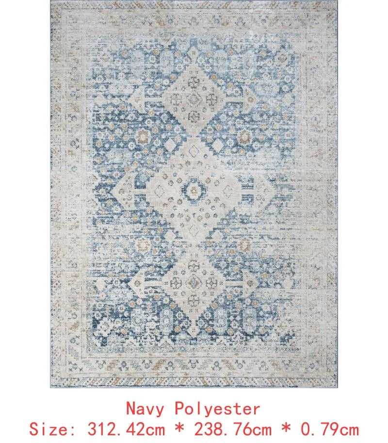 Blue Area Rug 7'10" x 10'3" for Home Decor, Soft and Stylish Floor Covering