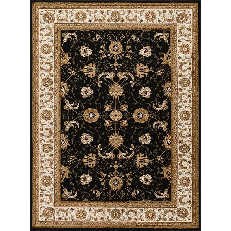 Black Area Rug 2' x 3' for Home Décor, Soft and Stylish Floor Covering