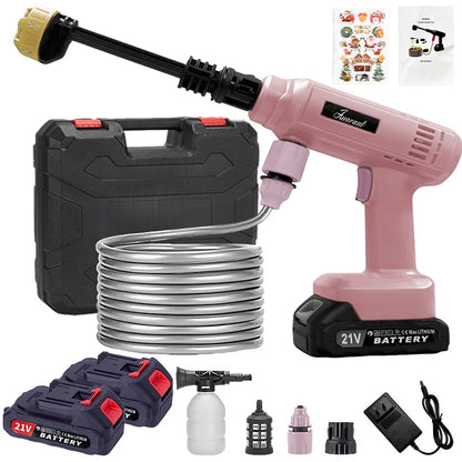 Power Blaster Plus Pressure Washer Cordless Portable Electric Water Spray Gun and Hose