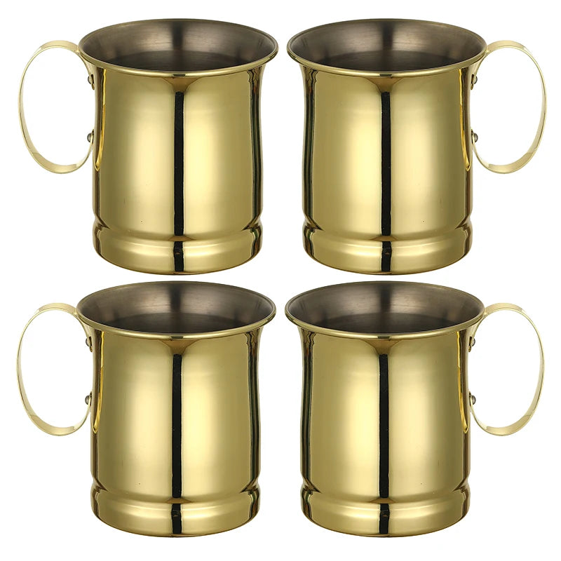4PCS 550ml 18 Ounces Hammered Copper Plated  Moscow Mule Mug