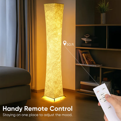 Soft Light Floor Lamp, 52" Simple Design Morden Slim Warm Light 3000K LED Tyvek Fabric Shade