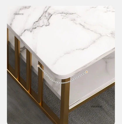 Italian Coffee Table Minimalist Square Nordic Tea  Table Living Room Furniture