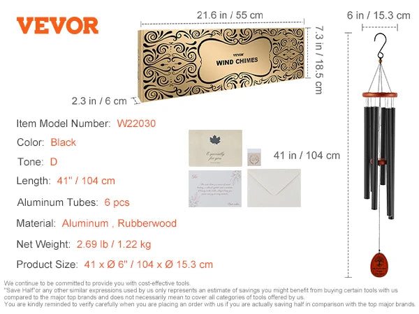 SucceBuy Wind Chimes for Outside Deep Unique Memorial Wind Chimes for Outdoor Decor  Patio Porch Garden