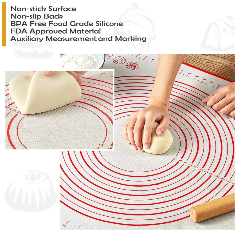 UNTIOR 1PCS Silicone Baking Mat Kneading Pad Dough Mat