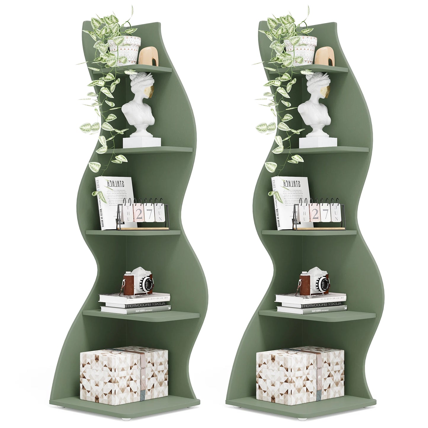 Tribesigns Corner Shelf, Modern 5-Tier Wall