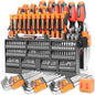 Magnetic Screwdriver Set, 43-Piece with Case, Includes Slotted, Phillips, Hex, Pozidriv, Torx - Green