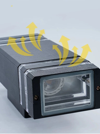 Outdoor wall lights Exterior wall waterproof lUpper and lower double-headed pillars Outdoor light