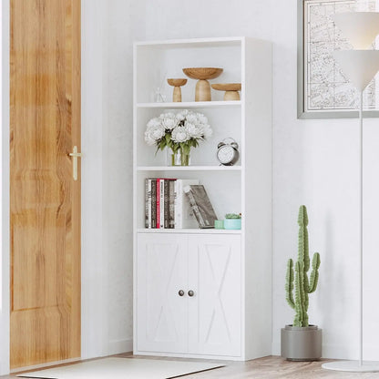 IRONCK Industrial Bookshelves and Bookcases with Doors 11.8 in  5 Shelf  Bookcase