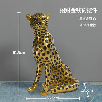 Creative Coffee Table Creative Leopard Shape Floor Ornaments