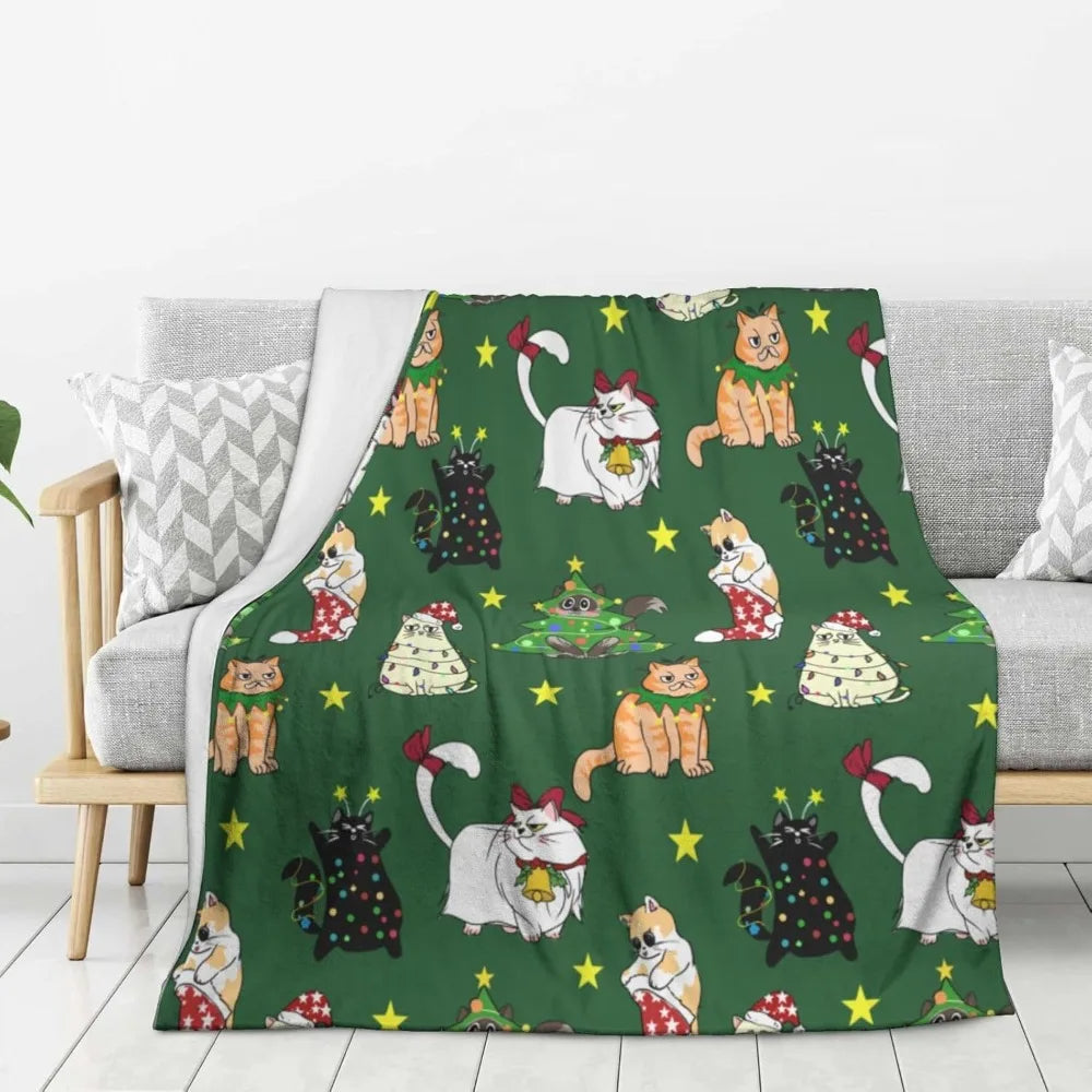 Cute Cat Throw Blanket