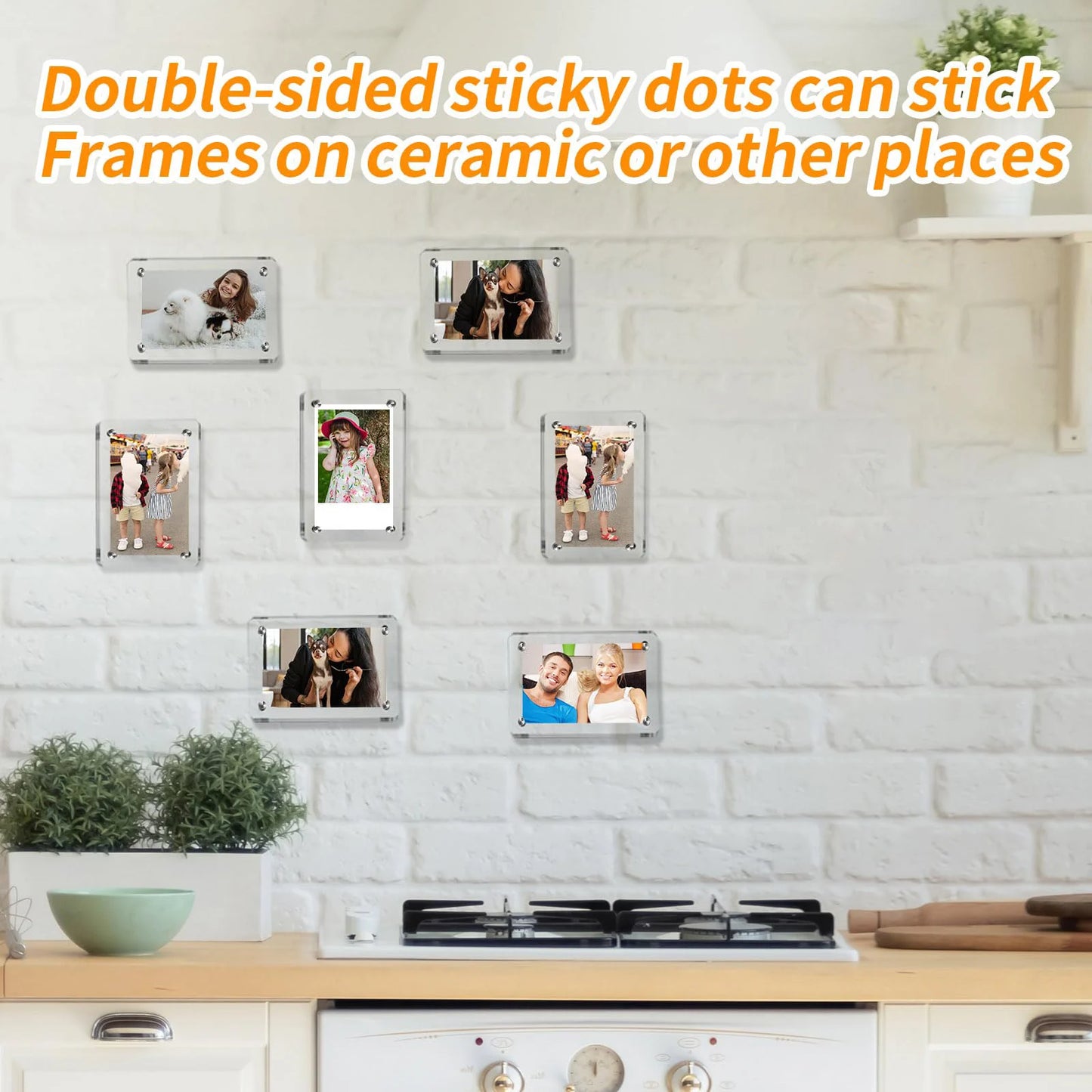 5 Packs Acrylic Fridge Magnetic Instax Frame