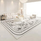 American Retro Carpets for Living Room Thick  Decor Flower Pattern Carpet