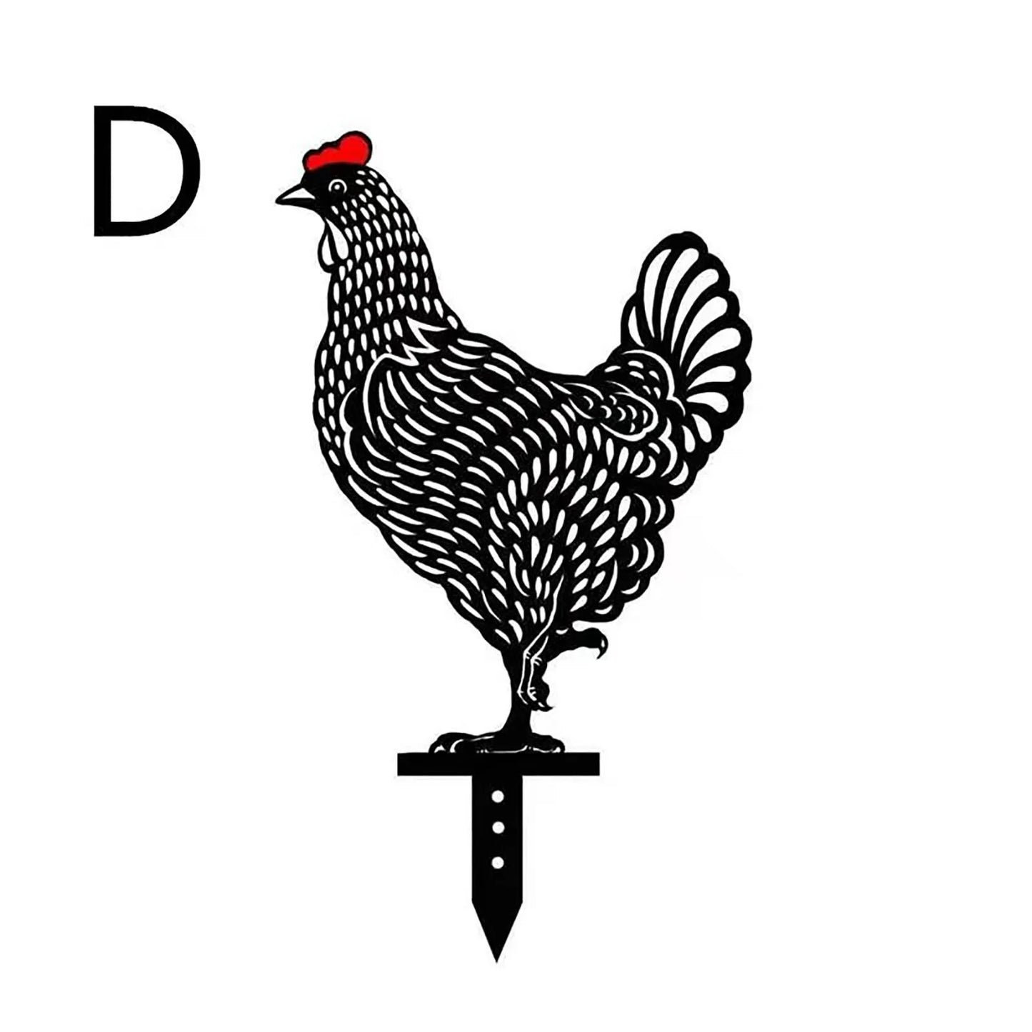 Acrylic Animal Garden Stakes Decorations Hen  For Outdoor Yard Lawn