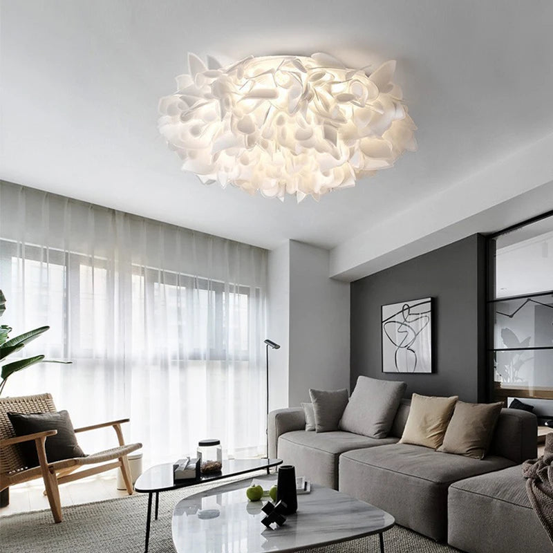 Exquisite Leaves Dimmable LED Ceiling Lights White Remote Control