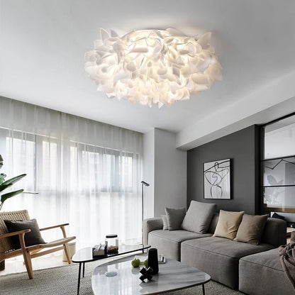 Exquisite Leaves Dimmable LED Ceiling Lights White Remote Control