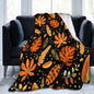 Fall Pumpkin Autumn Blanket Leaves Soft Throw