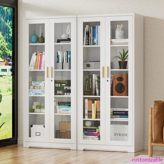 Display Cabinet. Glass Doors. Curio Cabinet. Locking Doors.  71" H. Assembly Required