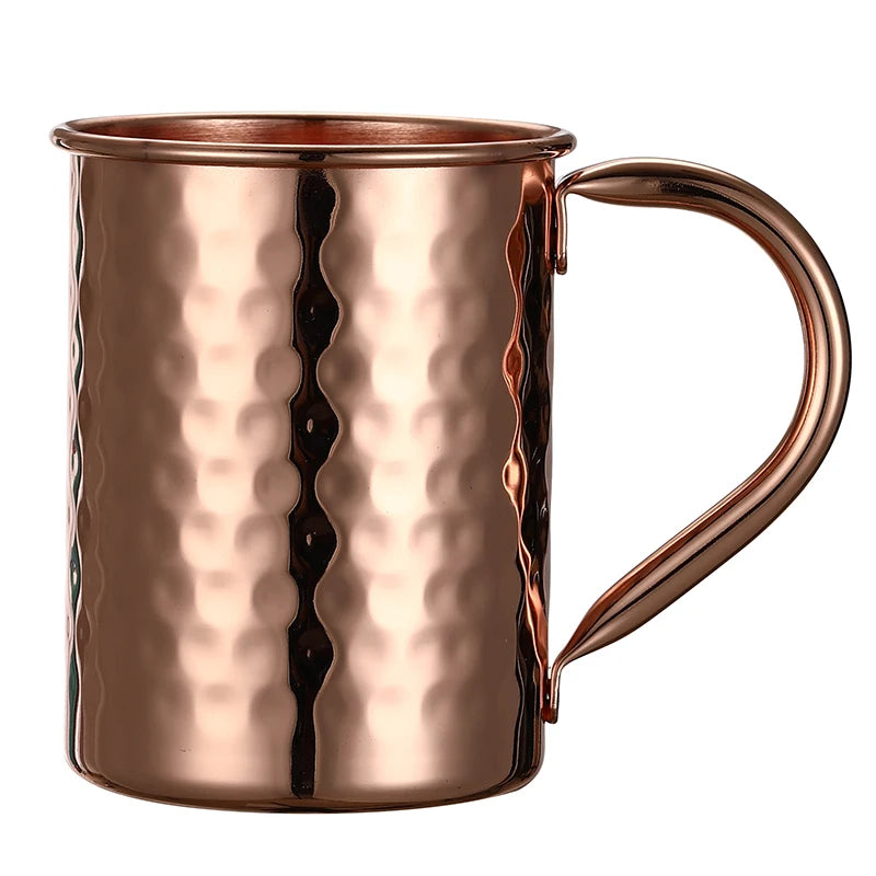 4PCS 550ml 18 Ounces Hammered Copper Plated  Moscow Mule Mug