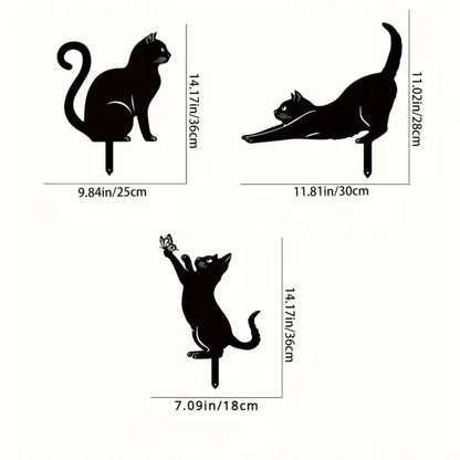 Exclusive Cute Cat Garden Decorative Silhouette -Perfect Outdoor Statues for Garden