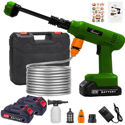 Power Blaster Plus Pressure Washer Cordless Portable Electric Water Spray Gun and Hose