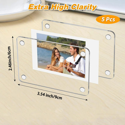 5 Packs Acrylic Fridge Magnetic Instax Frame