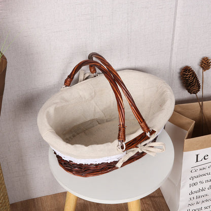 ZK40 Rattan picnic basket,