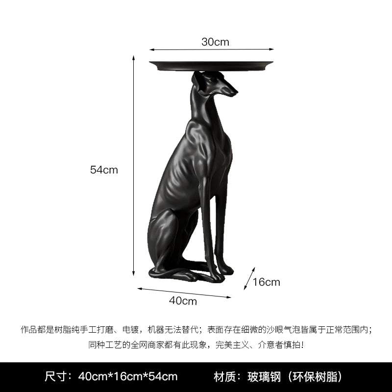 Dog Statue Sculpture, Coffee Table, Living Room Decoration,