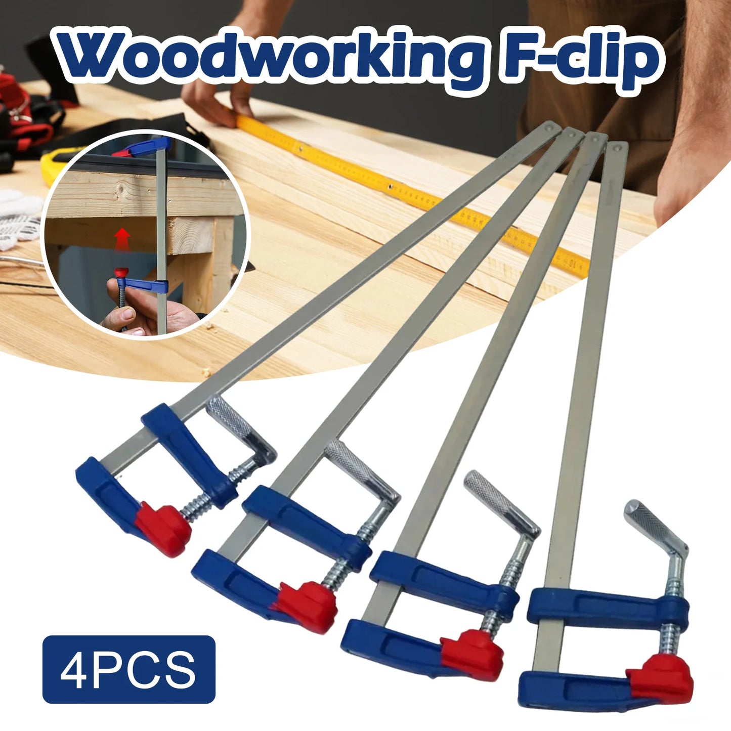 4pcs Heavy Duty Wood Pipe Clamps set