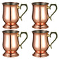 4PCS 550ml 18 Ounces Hammered Copper Plated  Moscow Mule Mug