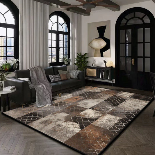 Large Modern Area Rug for Living Room  Plush Non-Slip Floor Machine Washable