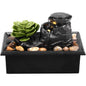 Tabletop Waterfall Home Decor  Desktop Fountain with Soft Lights Flowing Water Ornaments