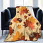 Fall Pumpkin Autumn Blanket Leaves Soft Throw