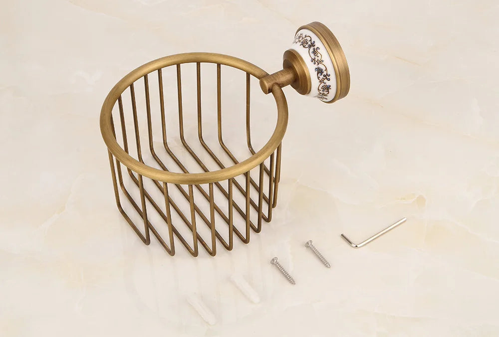 Porcelain Base Bathroom Hardware Set