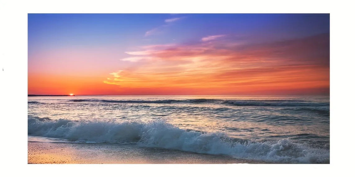 Beach Sunset Wall  Large Landscape Canvas Painting