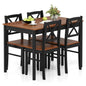 5-Piece Dining Table Set for 4, Rectangular Kitchen Table & 4 Chairs