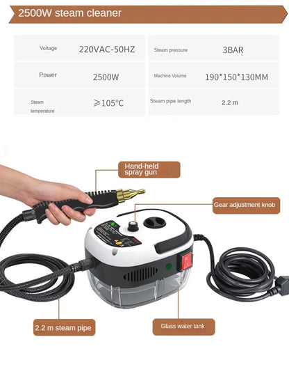 2500W Portable Steam Cleaner High Temperature  Pressure Jet  Machine