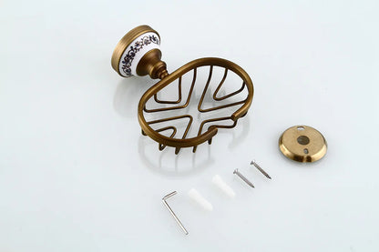 Porcelain Base Bathroom Hardware Set
