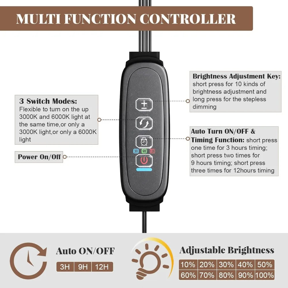 S Shaped Plant Stand Indoor with Grow Lights - 7 Tier Plant Shelf for Living Room, Patio, or Balcony