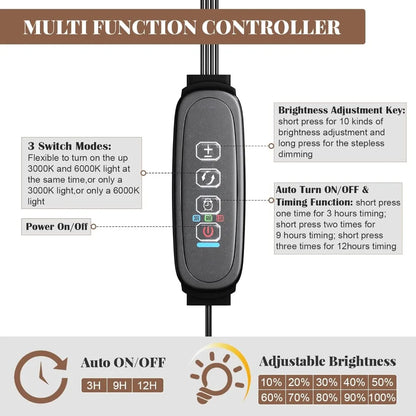 S Shaped Plant Stand Indoor with Grow Lights - 7 Tier Plant Shelf for Living Room, Patio, or Balcony