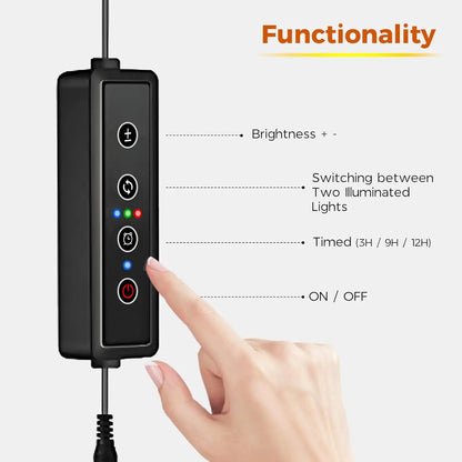 Multi-Tier Plant Stand with Grow Light, Large Wood Shelf for Indoor Outdoor Gardening Decor