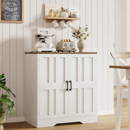 Sideboard Buffet Cabinet, Modern Farmhouse Kitchen Storage Cabinet