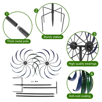 Public Craft Windmill Outdoor Wind Catcher Windmill Ornament for Yard Decoration