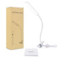 5W LED Clip on Desk Lamp with 3 Modes 11 Brightness  2M Cable Dimmer 14 Levels Clamp Table Lamp