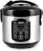 4-Cup Digital Rice Cooker & Multicooker with Steamer, Slow Cook 2 Qt Stainless Steel