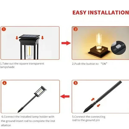 Waterproof LED Solar Lights for Garden Yard Driveway -  Outdoor Landscape Lighting Auto On/Off