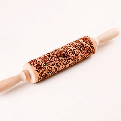 1 pcs Wooden Sunflower Embossed Rolling Pin