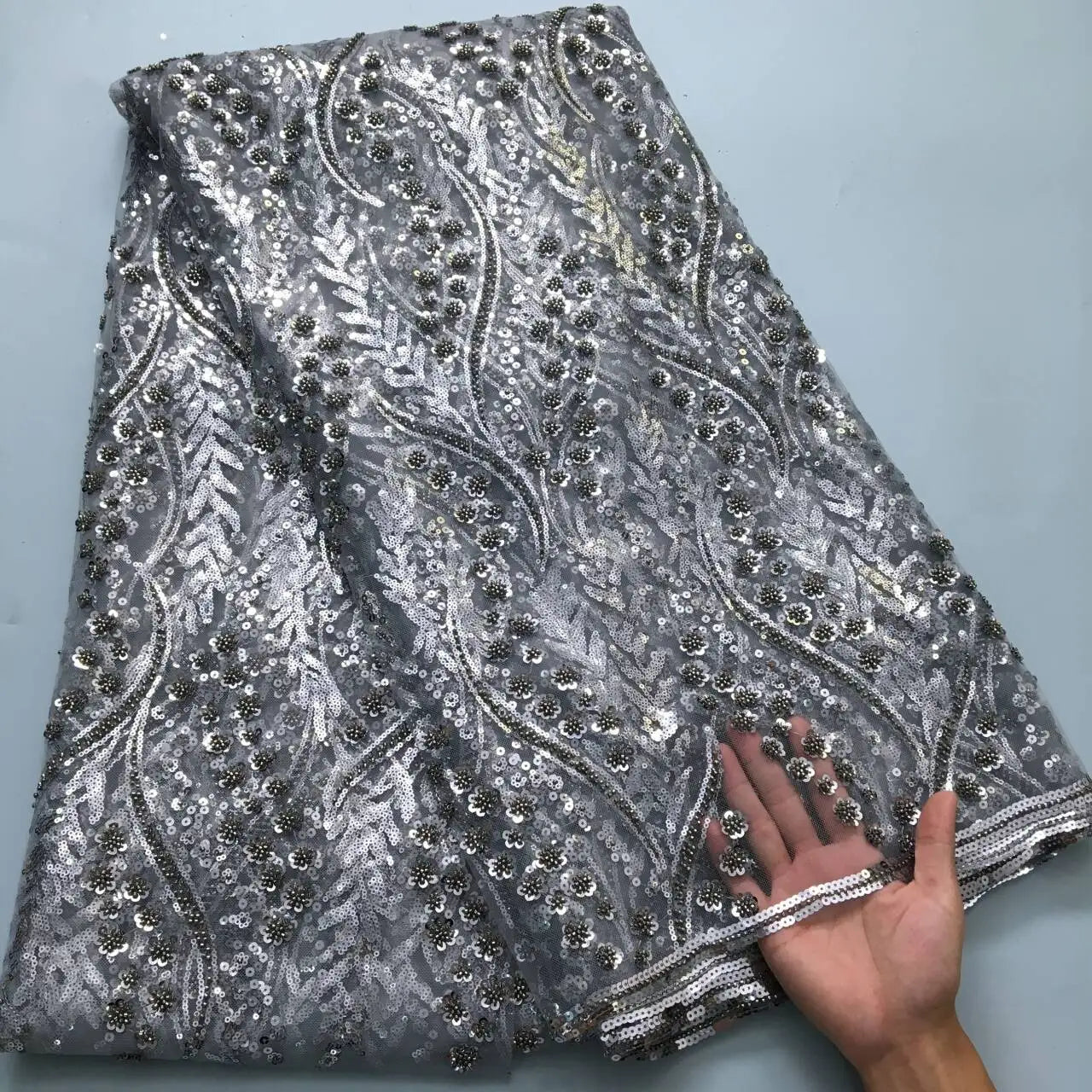 SJD LACE French Mesh Bridal Lace Fabric