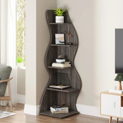 Tribesigns Corner Shelf, Modern 5-Tier Wall